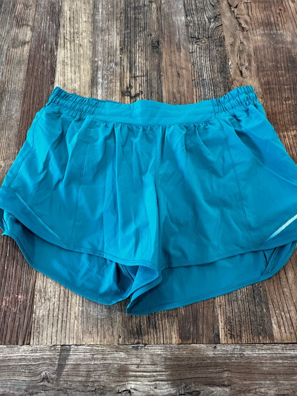 lululemon athletica Teal Layered Running Shorts